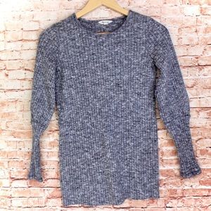 Madewell | Gray Heather Bubble Sleeve Sweater